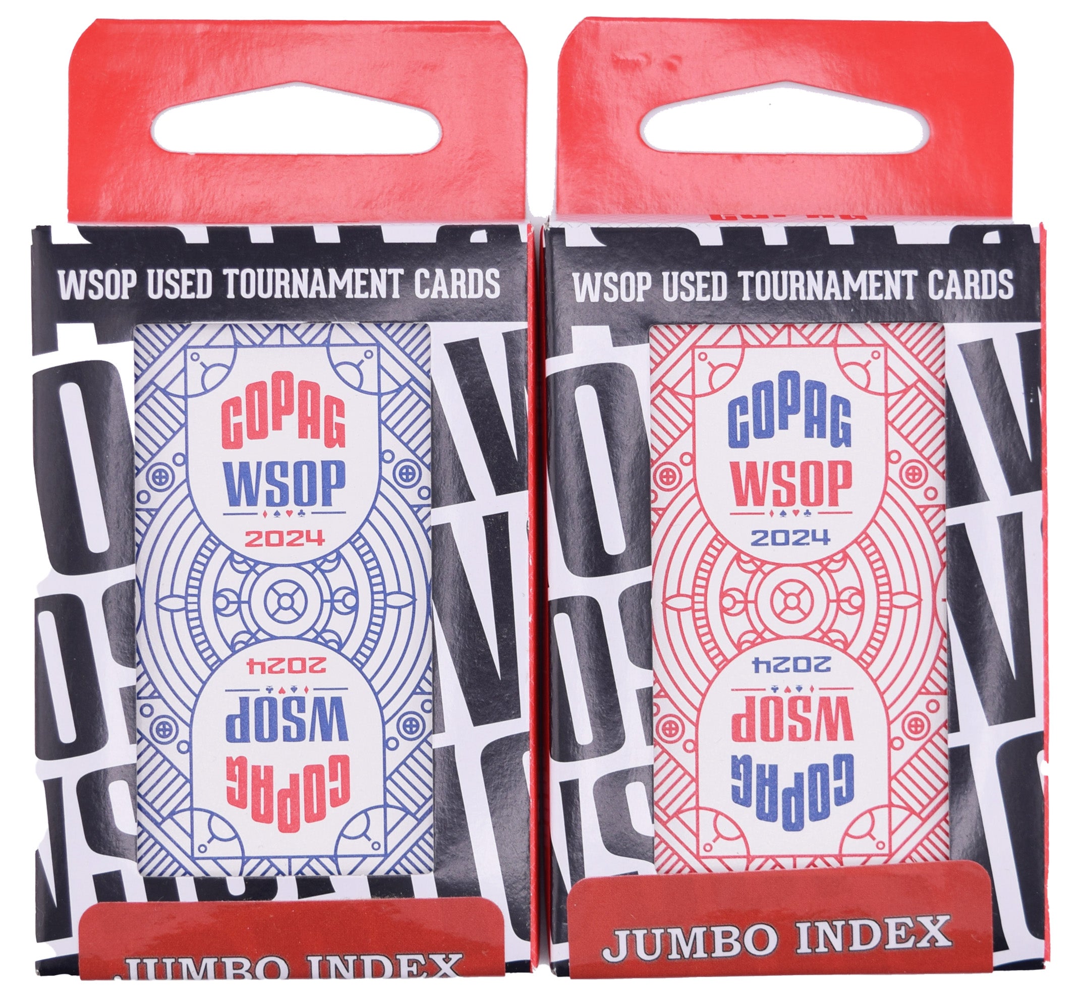 Copag WSOP 2024 Tournament Played 100% Plastic Playing Cards - Jumbo Index Narrow Size (Bridge)