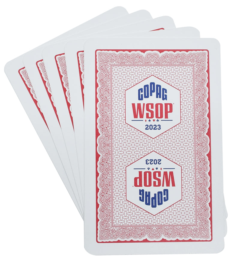 Copag WSOP 2023 NEW Red 100% Plastic Playing Cards - Narrow Size (Bridge)