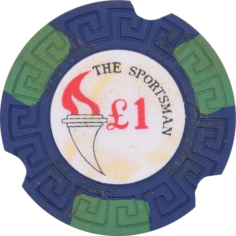 The Sportsman Casino London United Kingdom UK £1 Notched Chip