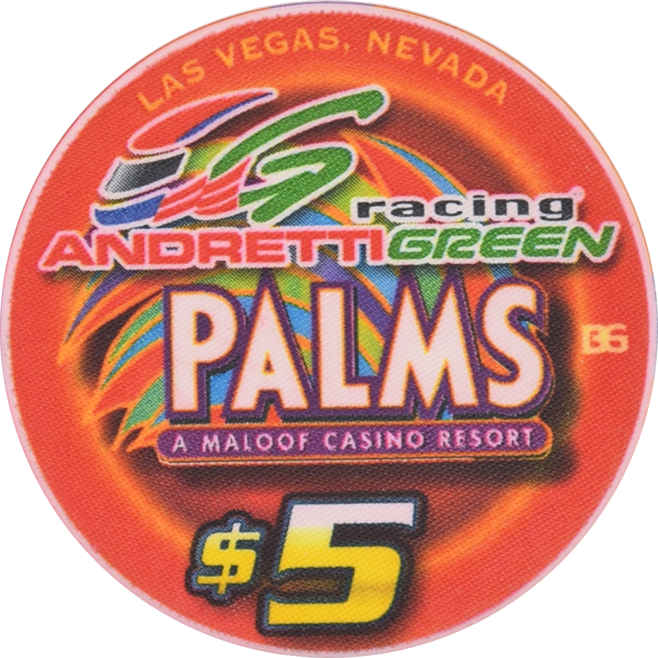 Palms Casino Las Vegas Nevada $5 Andretti Racing - Dario Franchitti Chip 2004