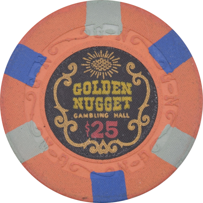 Golden Nugget Casino Las Vegas Nevada $25 Chip 1954