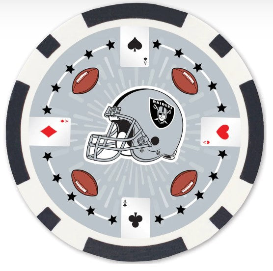 Las Vegas Raiders Casino Style 100 Piece Poker Set