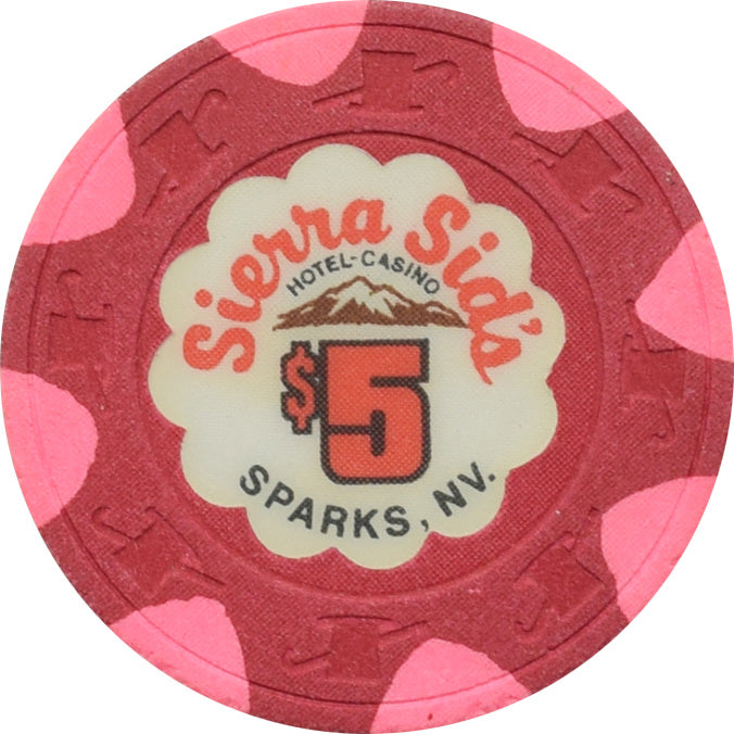 Sierra Sid's Casino Sparks Nevada $5 Chip 1978