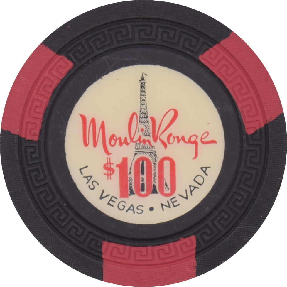 Moulin Rouge Casino Las Vegas Nevada $100 Chip 1957