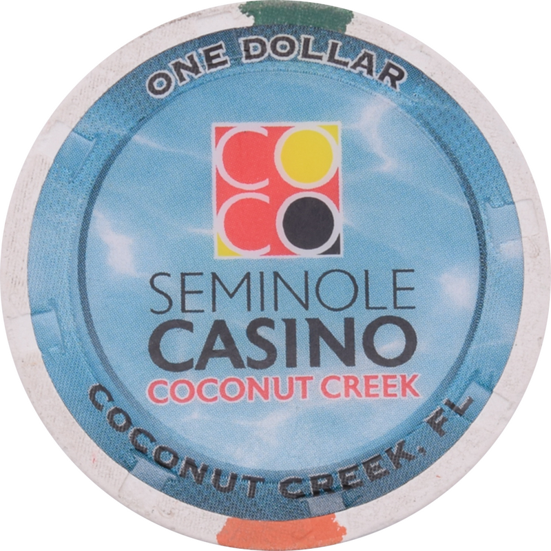 Seminole Indian Casino Coconut Creek Florida $1 Chip 2012