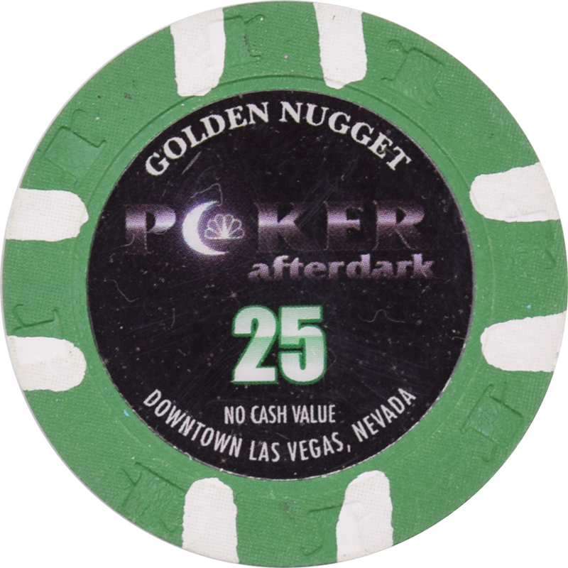 Golden Nugget Casino Las Vegas NV $25 Poker After Dark Chip 2008