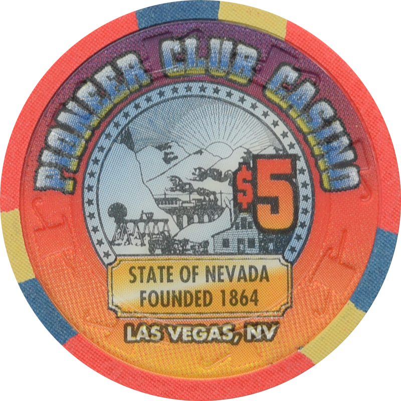 Pioneer Club Casino Las Vegas Nevada State of Nevada Founded 1864 Chip 1995