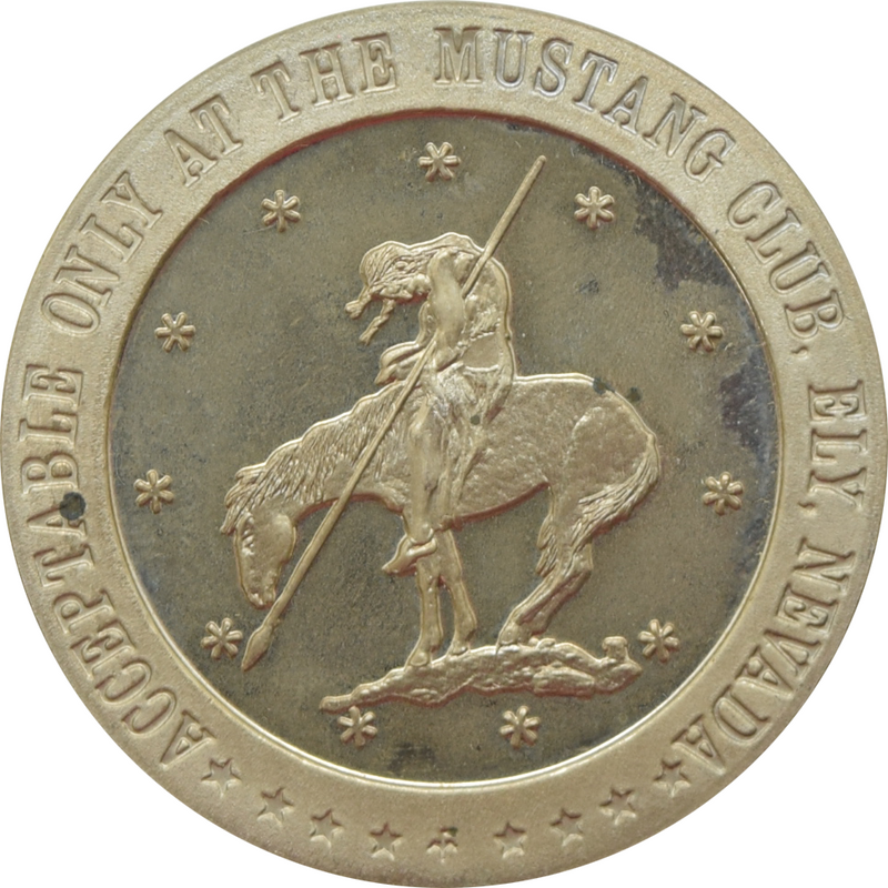 Mustang Club Casino Ely Nevada $1 Token 1968