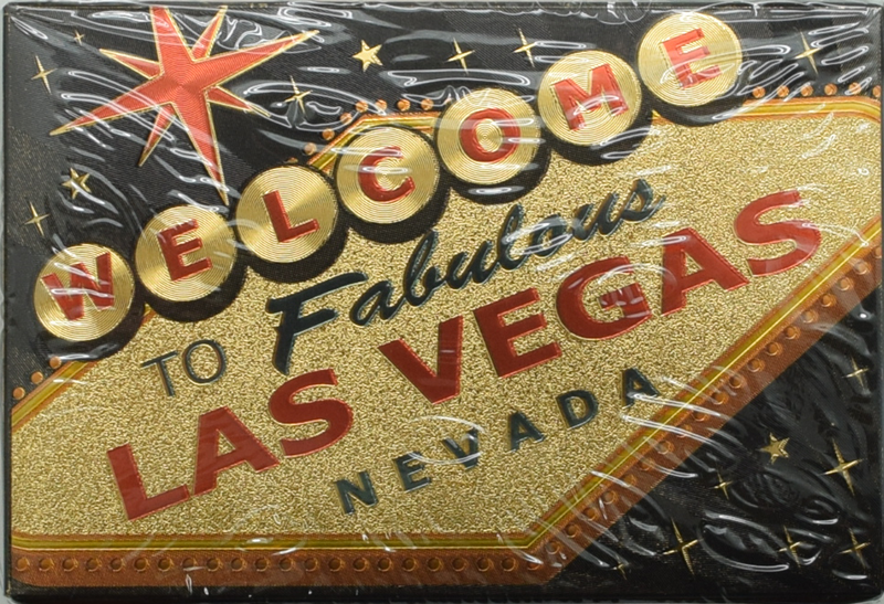 Las Vegas Sign Foil Plastic Playing Cards (Gold & Black)