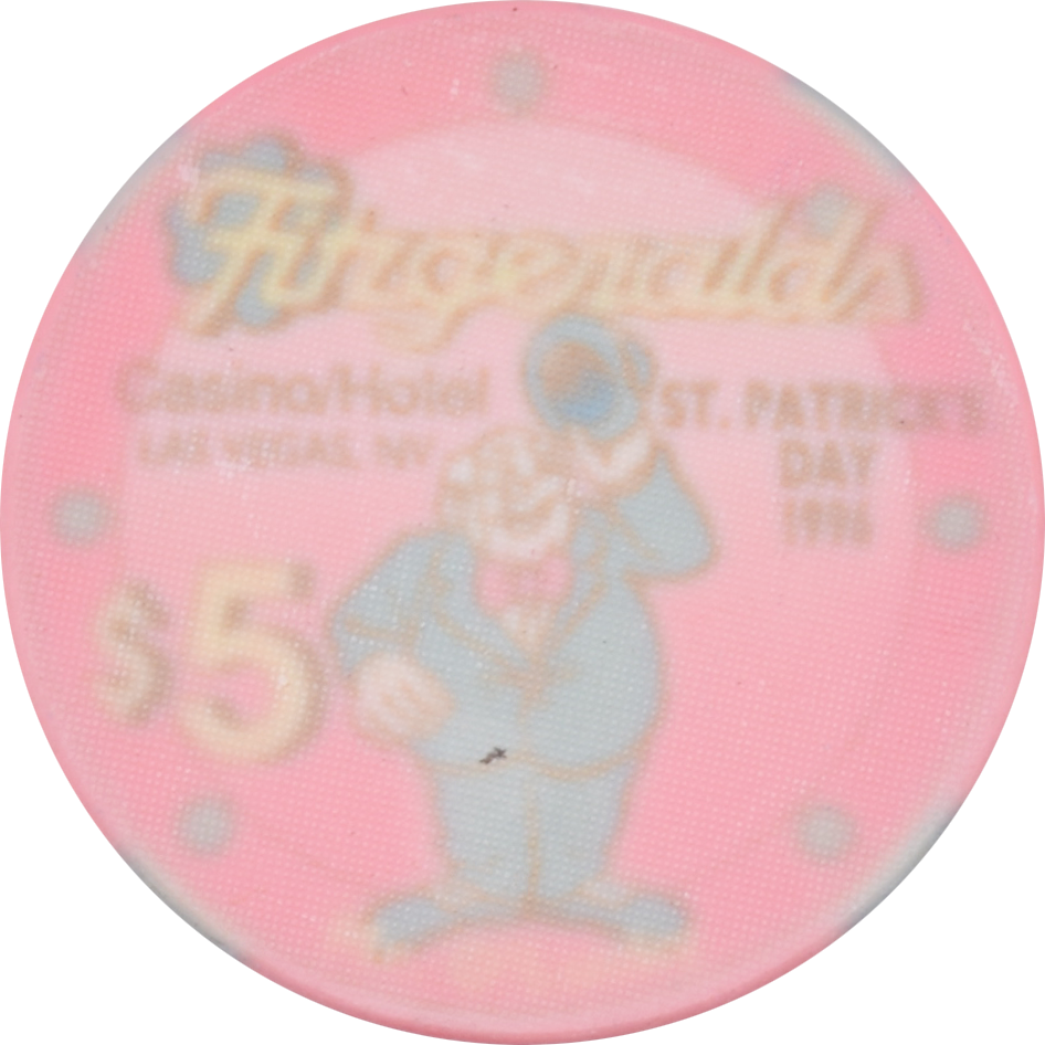 Fitzgeralds Casino Las Vegas Nevada $5 St. Patrick's Day Chip 1996