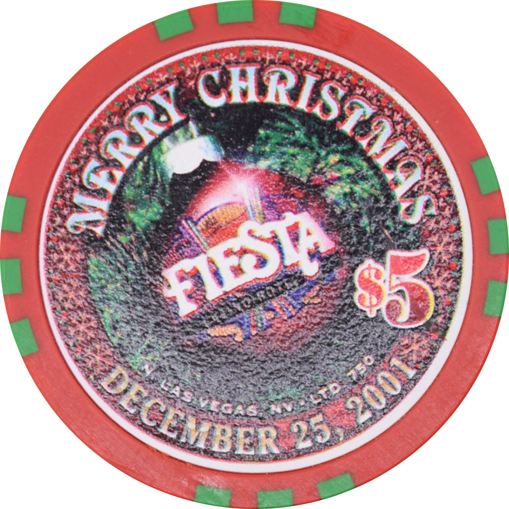 Fiesta Casino N. Las Vegas Nevada $5 Christmas Chip 2001