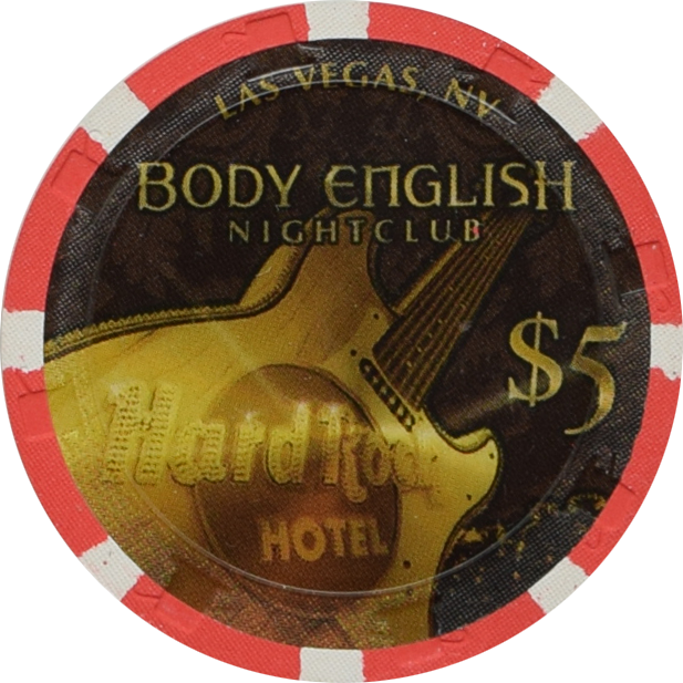 Hard Rock Casino Las Vegas Nevada $5 Body English Chip 2005