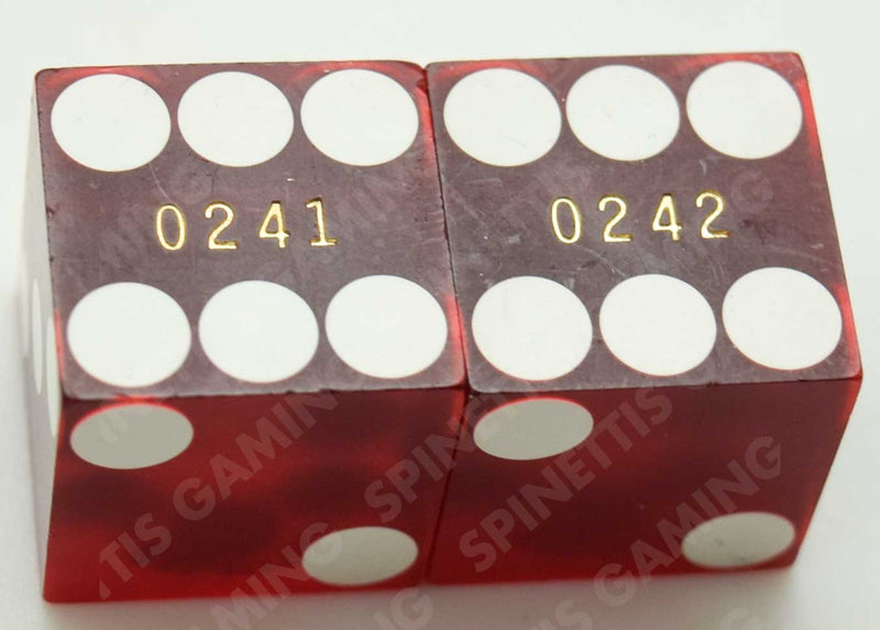 Club Cal-Neva Casino Reno Nevada Red Used Pair of Dice