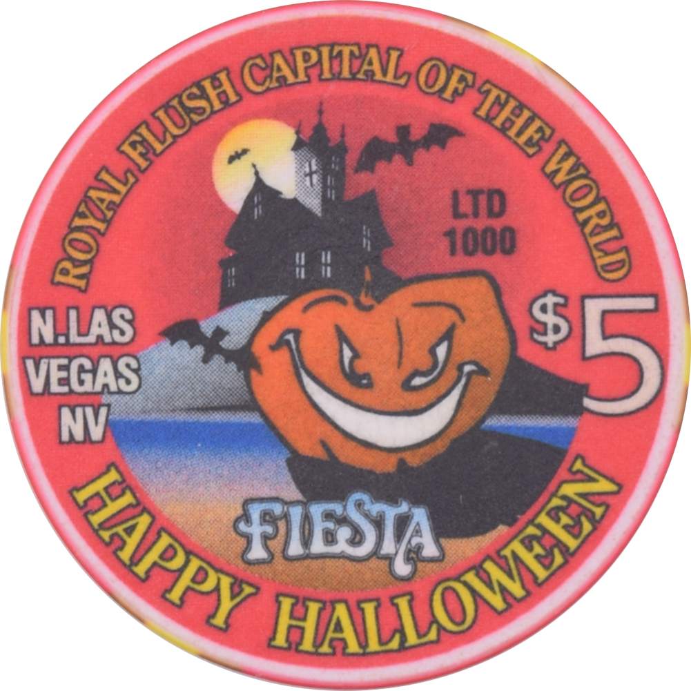 Fiesta Rancho Casino North Las Vegas Nevada $5 Halloween Chip 1998