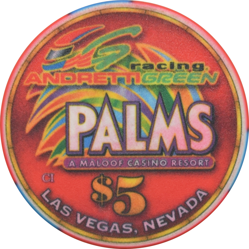 Palms Casino Las Vegas Nevada $5 Tony Kanaan Andretti Green Racing Chip 2005