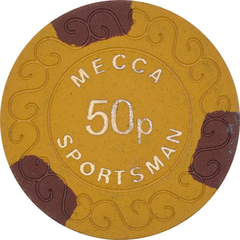 The Sportsman Casino London United Kingdom UK 50p Scroll Chip