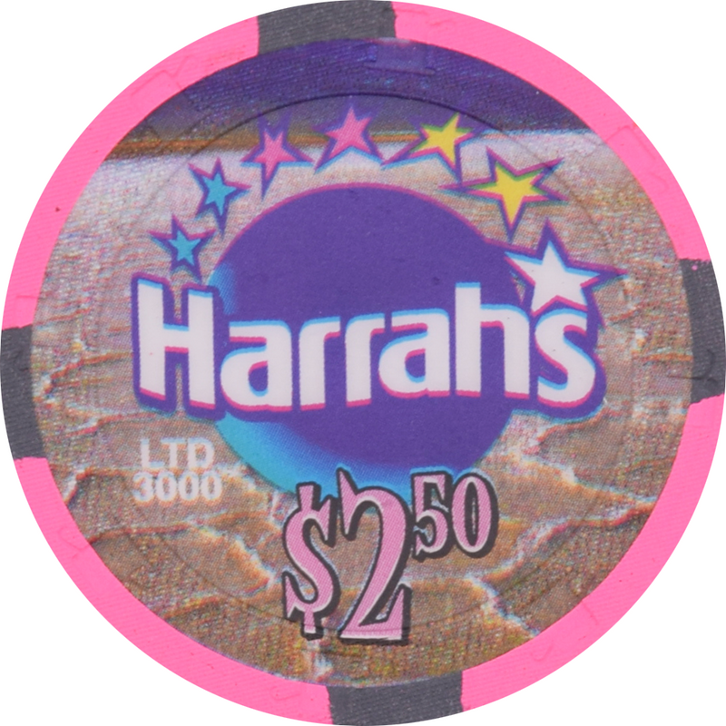 Harrah's Casino Laughlin Nevada $2.50 But It's A Dry Heat Chip 2001