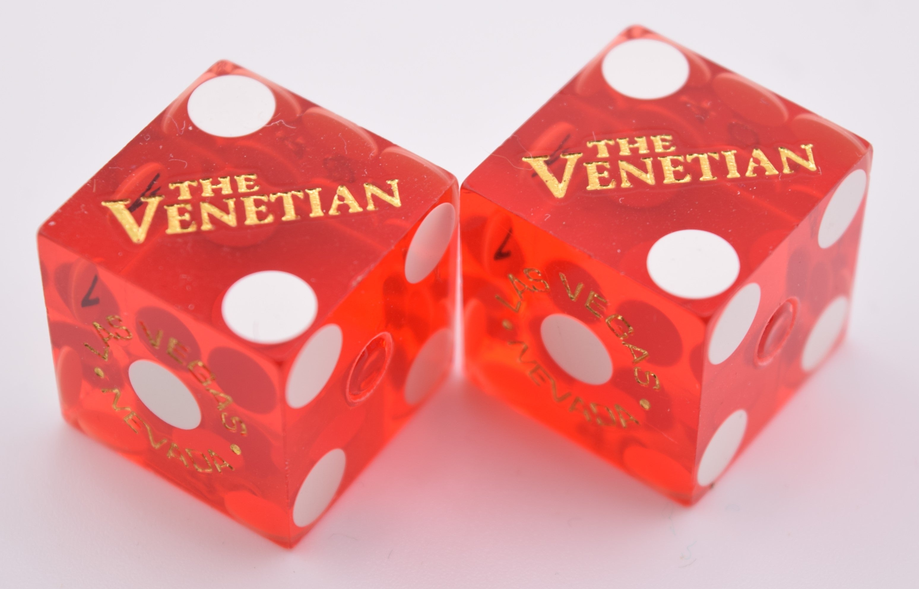 Venetian Casino Las Vegas Nevada Pair of Dice Matching Numbers