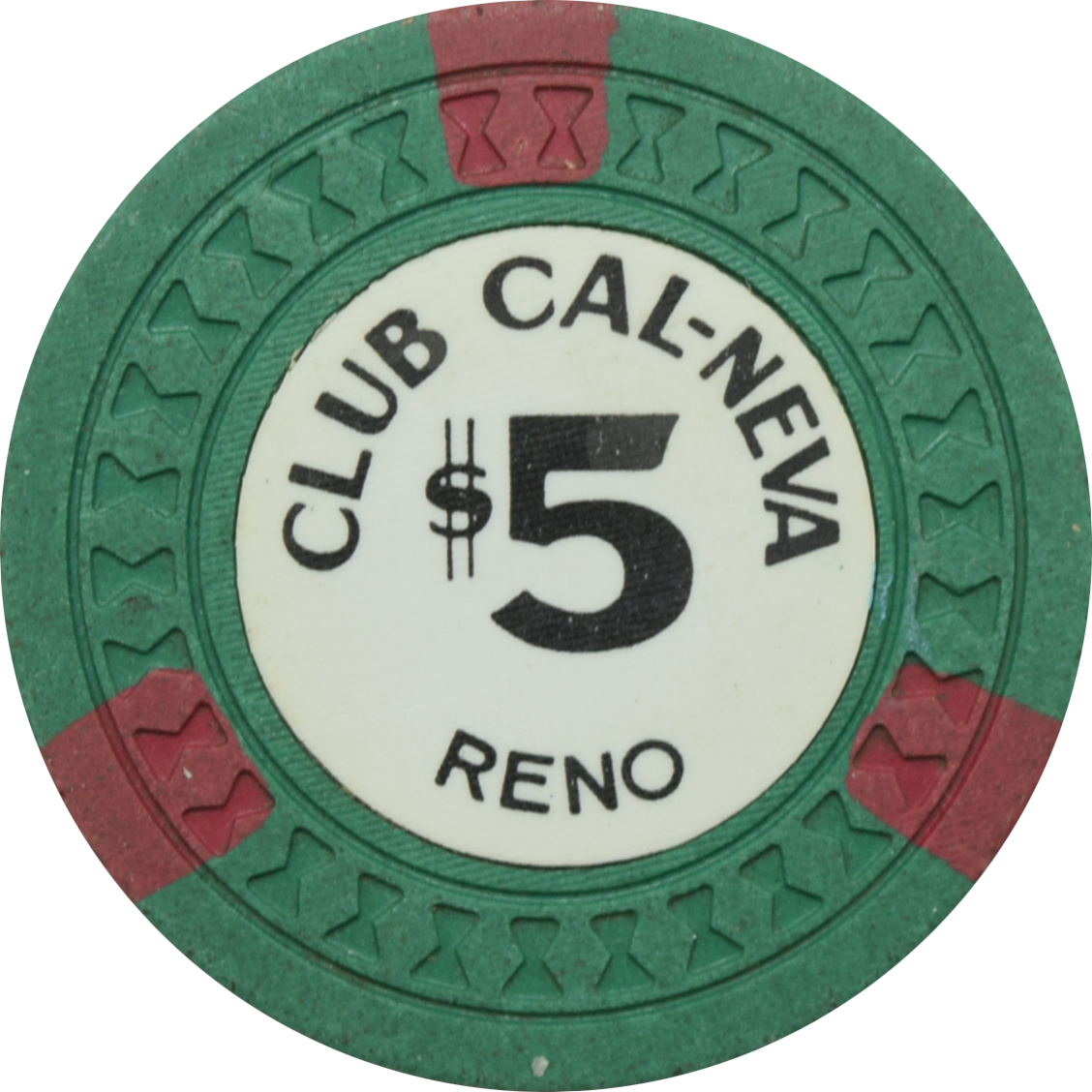 Club Cal-Neva Casino Reno Nevada $5 Chip 1960s