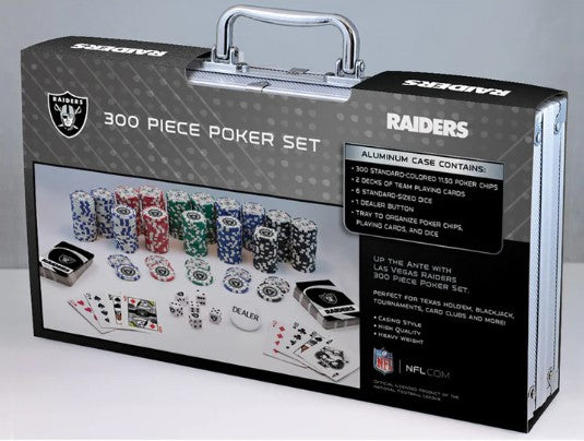 Las Vegas Raiders Casino Style 300 Piece Poker Set