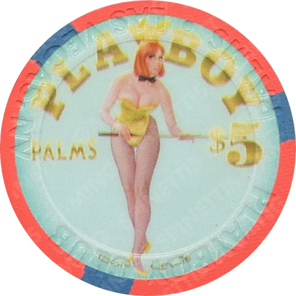 Playboy Palms Casino Las Vegas Nevada $5 Don Lewis (Pool Cue) Chip 2007