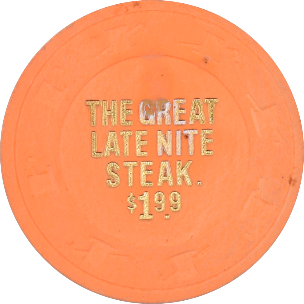 Golden Nugget Casino Las Vegas Nevada Great Late Nite Steak $1.99 Chip 1980s