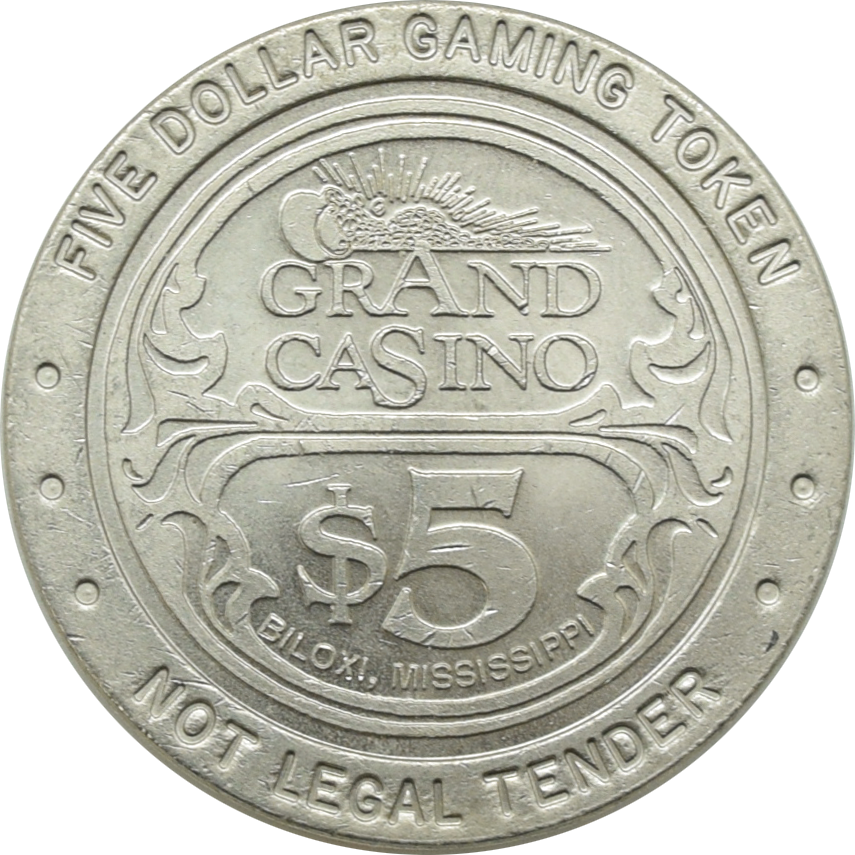 Grand Casino Biloxi Louisiana $5 Token