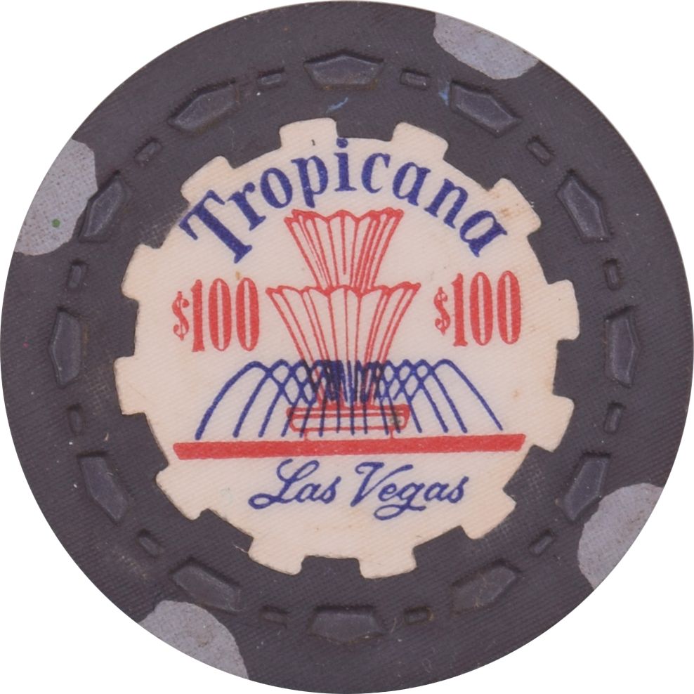 Tropicana Casino Las Vegas Nevada $100 Grey Spots Chip 1956