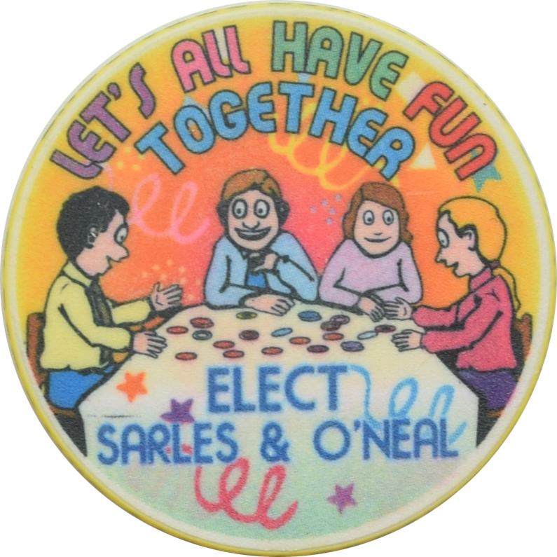 Elect David Sarles President & Janet O'Neal VP CCGTCC Advertising Poker Chip