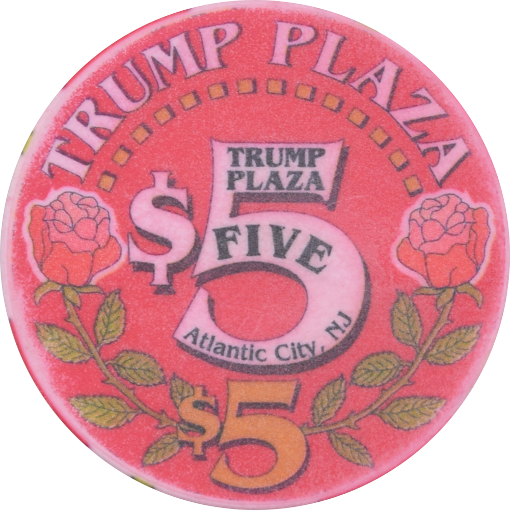 Trump Plaza Casino Atlantic City New Jersey $5 Chip