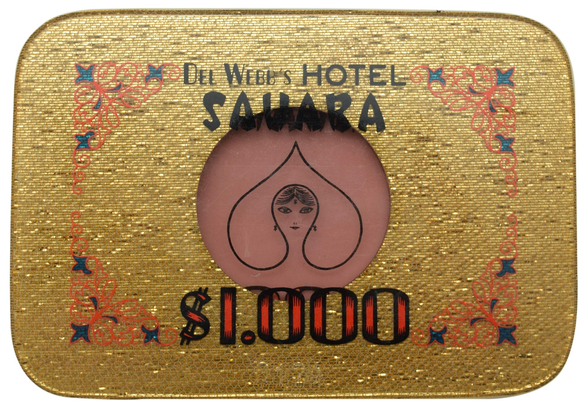 Del Webb's Sahara Casino Las Vegas Nevada $1000 Plaque