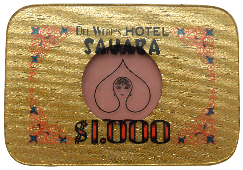 Del Webb's Sahara Casino Las Vegas Nevada $1000 Plaque