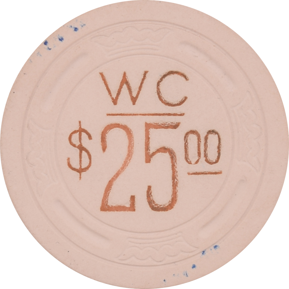 El Rancho Hotel Vegas Casino Las Vegas Nevada $25 WC Chip 1945