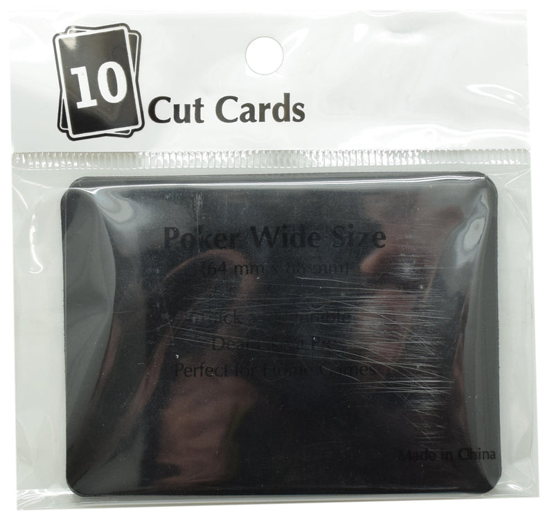 10 Black Poker Sized Cut Cards