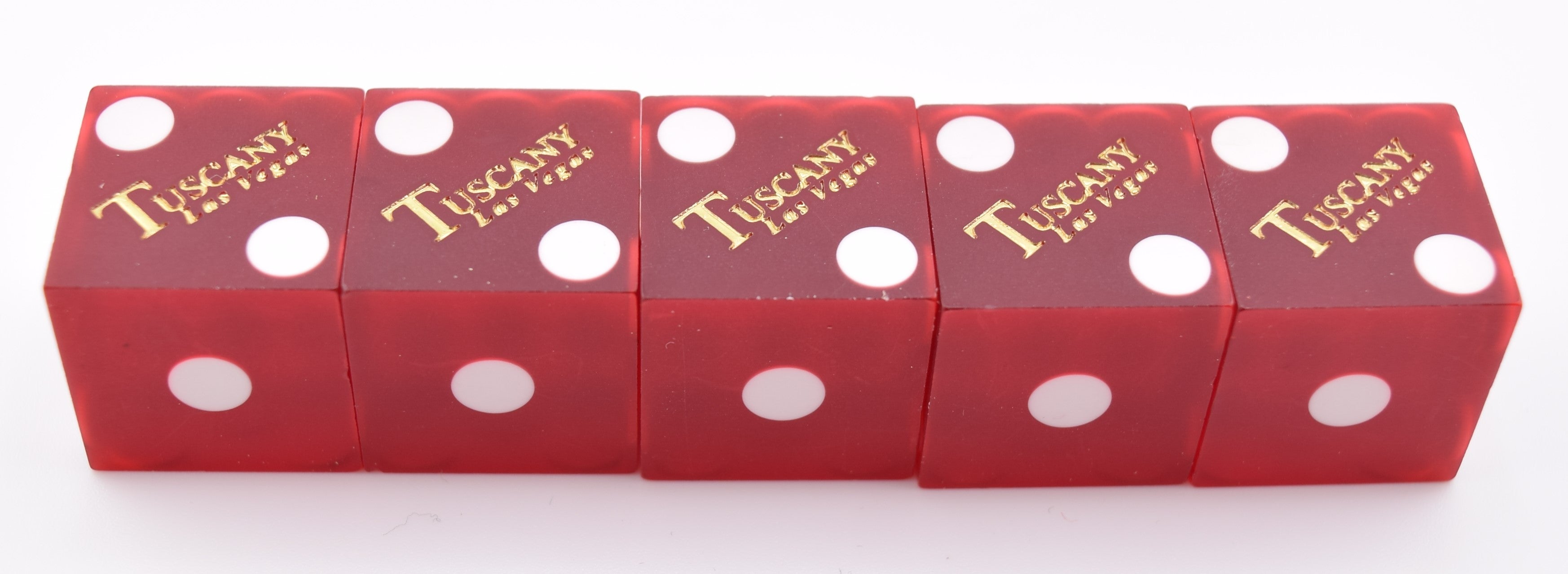 Tuscany Casino Las Vegas Nevada Stick of Dice Matching Numbers Sanded