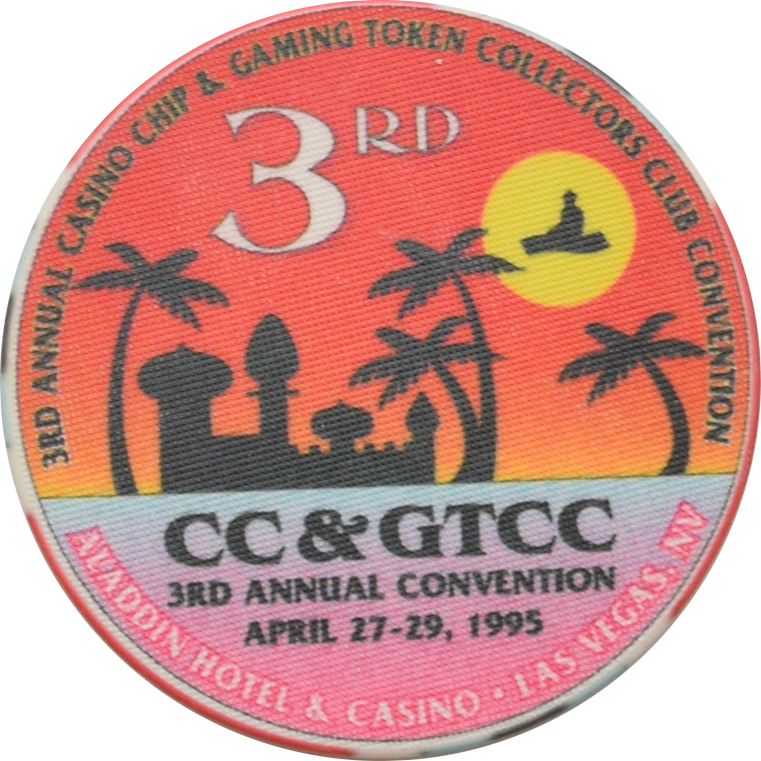 Aladdin Casino Las Vegas Nevada 3rd Annual CCGTCC Convention Chip 1995