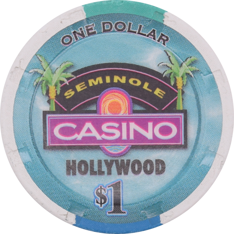 Seminole Indian Bingo Casino Hollywood Florida $1 RHC Chip