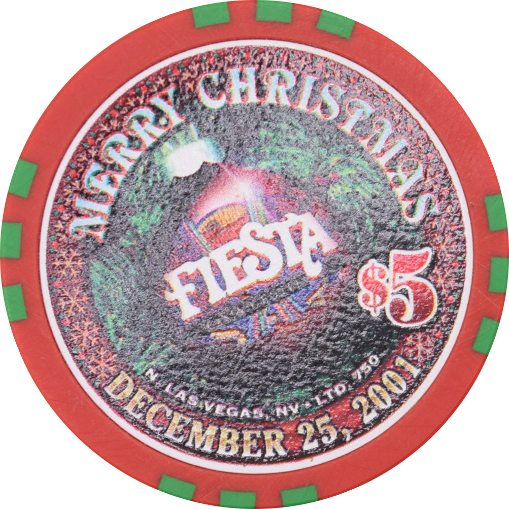 Fiesta Casino N. Las Vegas Nevada $5 Christmas Chip 2001