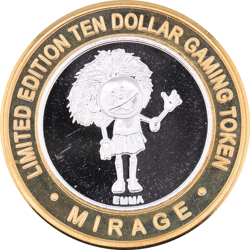 Mirage Casino Las Vegas "Emma" $10 Silver Strike Silver Clad 2012