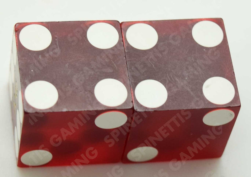 Club Cal-Neva Casino Reno Nevada Red Used Pair of Dice