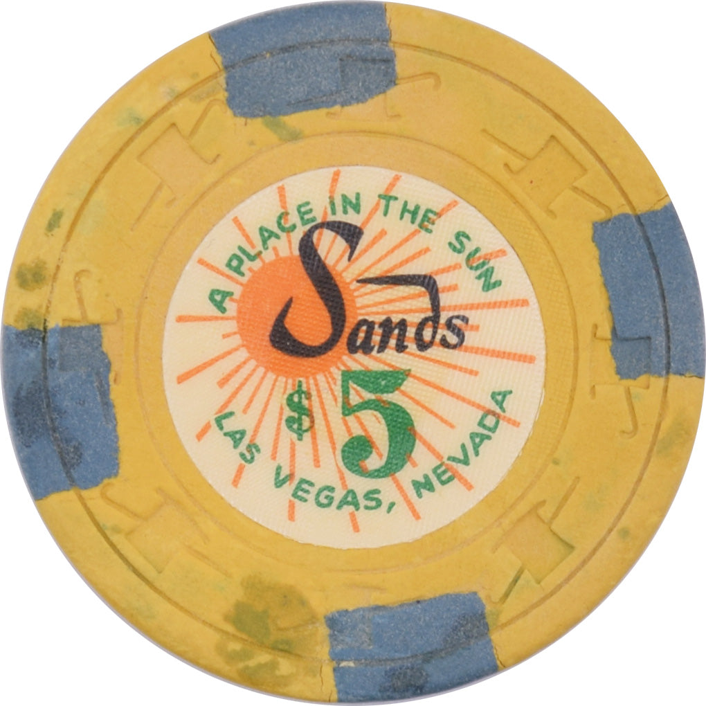 Sands Casino Las Vegas Nevada $5 Chip 1958