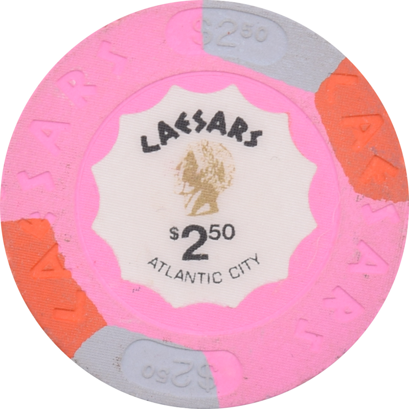 Caesars Casino Atlantic City New Jersey $2.50 Chip