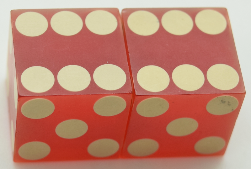 Castaways Casino Las Vegas Red Dice Pair Matching Logo