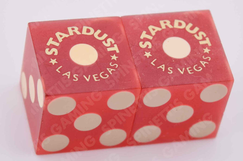 Stardust Casino Las Vegas Nevada Dice Pair Red