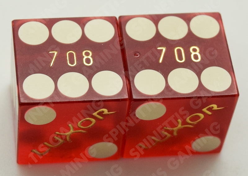 Luxor Used Matching Number Pair of Casino Dice