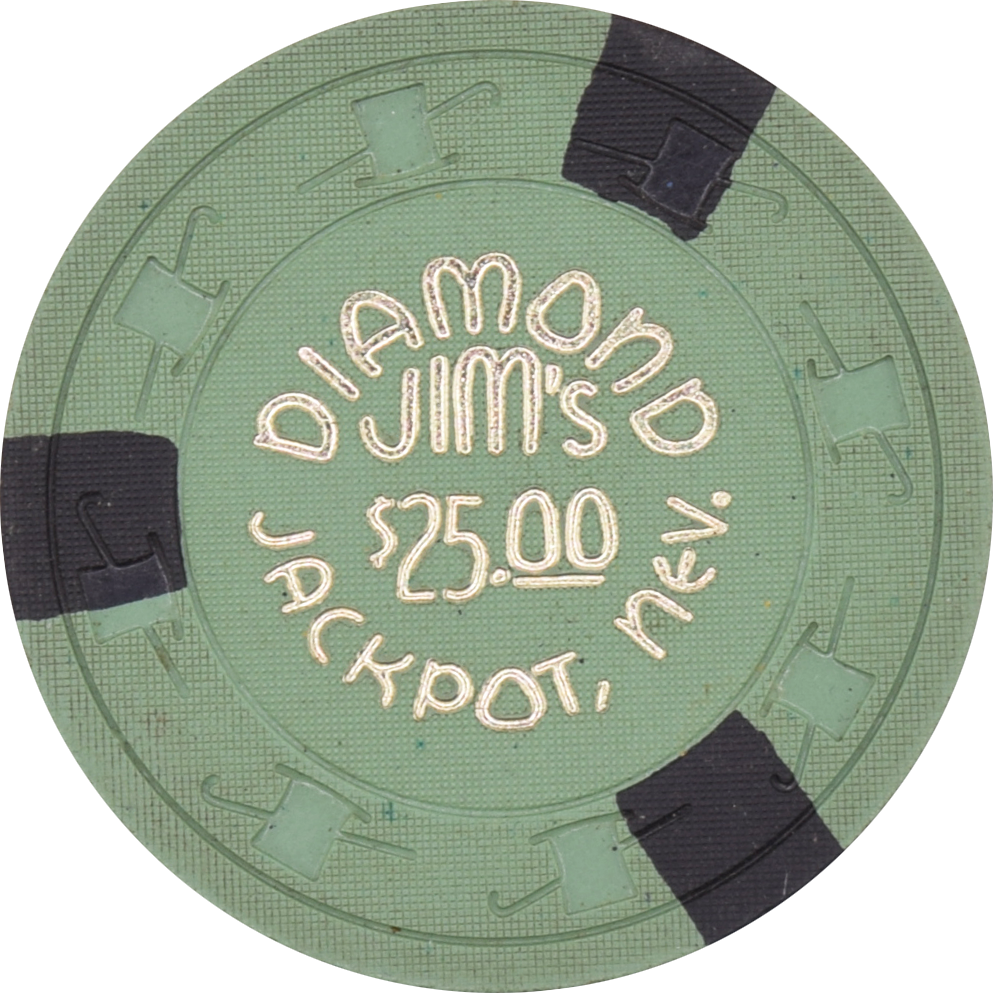 Diamond Jim's Casino Jackpot Nevada $25 Chip 1960