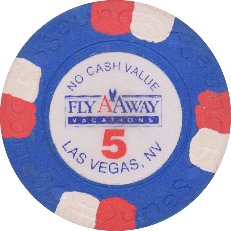 Dunes Casino Las Vegas Nevada $5 Fly Away Chip 1985