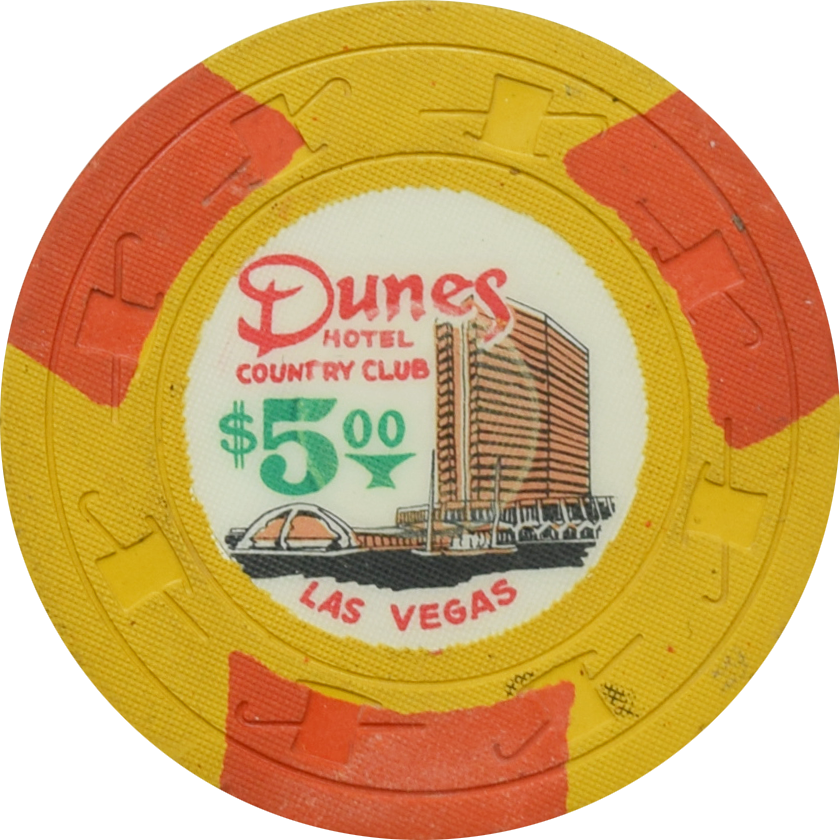 Dunes Casino Las Vegas Nevada $5 Chip 1965