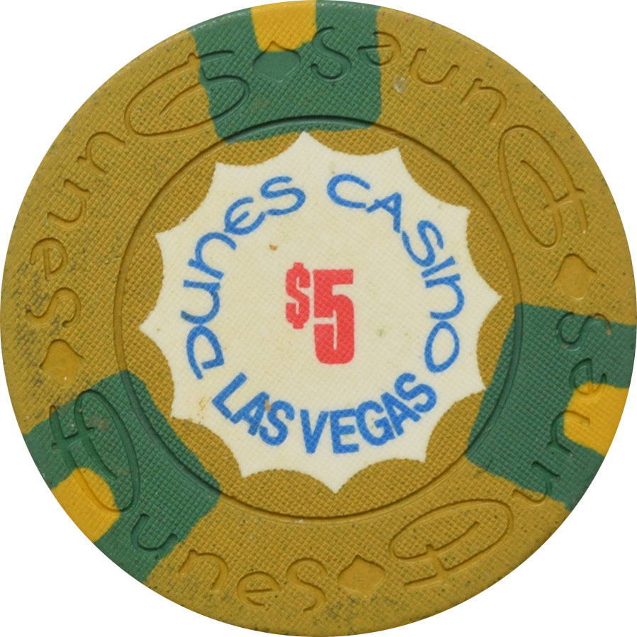 Dunes Casino Las Vegas Nevada $5 Chip 1973