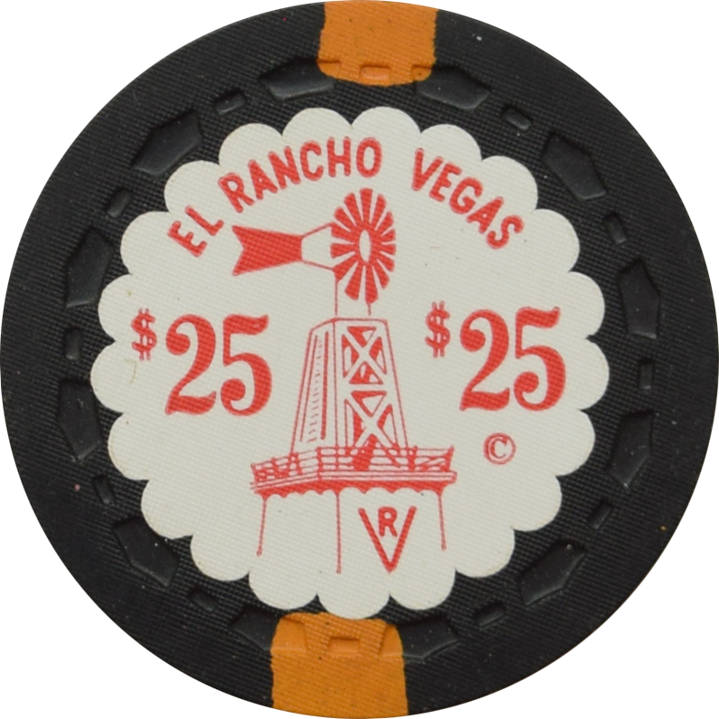 El Rancho Vegas Casino Las Vegas Nevada $25 Chip 1949